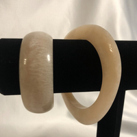 Set of 2 Light Pink Bangle Bracelets