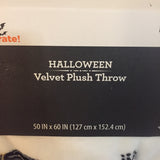 Way to Celebrate Halloween Velvet Plush Throw