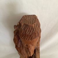 Vintage Fisherman Wood Carving Statue