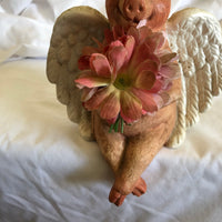 Ceramic Shelf Sitter Pig Angel Figurine