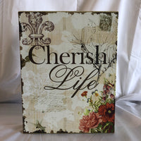 ‘Cherish Life’ Wall Art