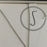 Rae Dunn “S” Initial Sterling Silver Necklace