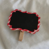 Striped Chalkboard Clothespin Labels
