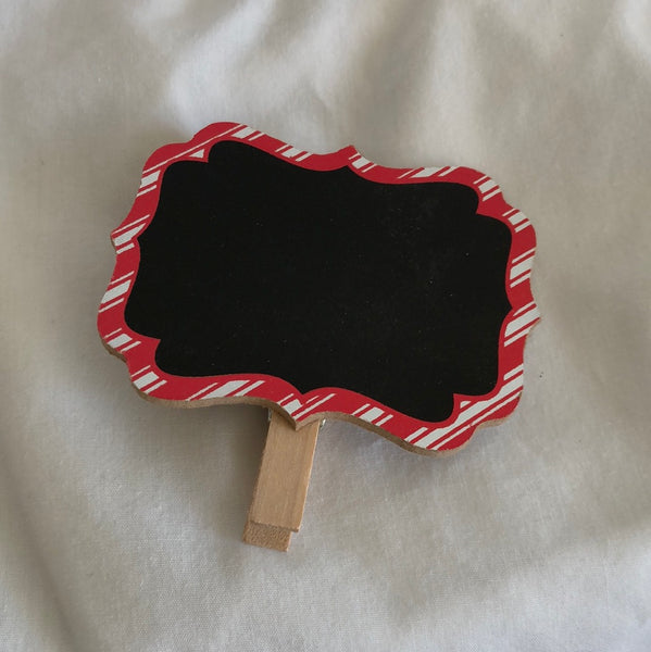 Striped Chalkboard Clothespin Labels