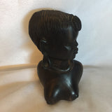 Wooden Mini Kenya African Lady Statue