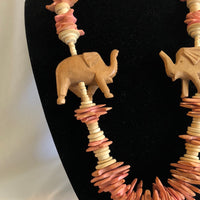 Wooden Elephant Necklace