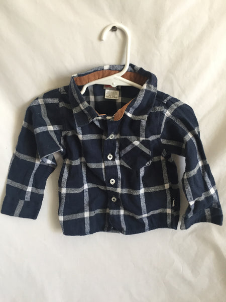 Dog Sport Flannel Shirt- Size 12 Months