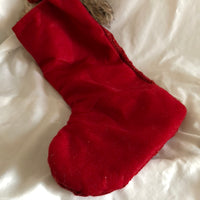 Red Christmas Knitted Sock