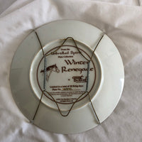 ‘Winter Renegade’ Wild Horse Painting Decorative Plate By Chuck Dehaan