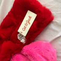 Cat & Jack Faux Fur Scarf - Pink and Red