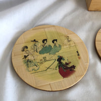 Japanese Bamboo Coasters - Set of 6