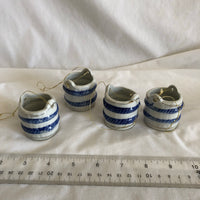 Mini Ceramic Cups Wells Holders - Set Of 4