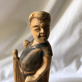 Vintage Wooden Man Statue