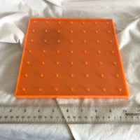 Orange Rubber Band Geoboard Toy