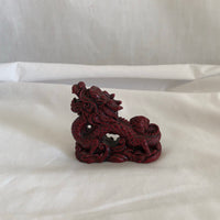 Small Chinese Fengshui Red Dragon Sculpture