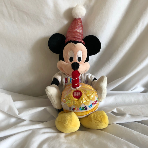 Mickey Mouse Birthday Wishes Plush