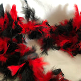 Black and Red Feather Boa