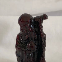 Small Elderly Asian Man With Cane Figurine