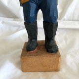 Vintage Handcarved Wooden Western Cowboy Statue