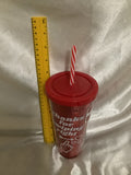 Boston Warehouse Valentines Tumbler/ Straw  22 Oz