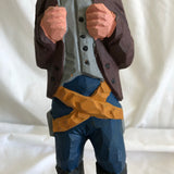 Vintage Handcarved Wooden Western Cowboy Statue