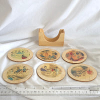 Japanese Bamboo Coasters - Set of 6