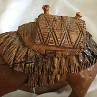 Vintage Wood Camel Carving Made In Jordan