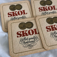 Cardboard Skol Beer Coasters - Set Of 4