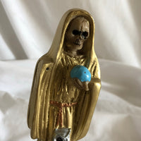 Gold Painted Santa Muerte Statue