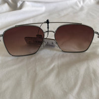 George Vintage Style Silver Tone Sunglasses