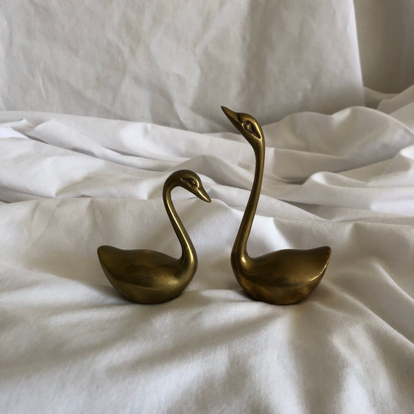 Metal Swans - Set of 2