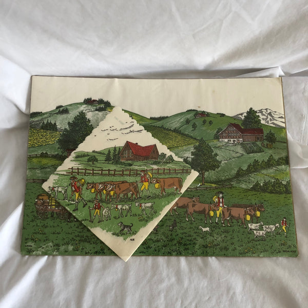 Wida Swiss Bern Napkin Set On The Farm Design