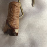 Shower Curtain Cowboy Boots Hooks 11 Ct