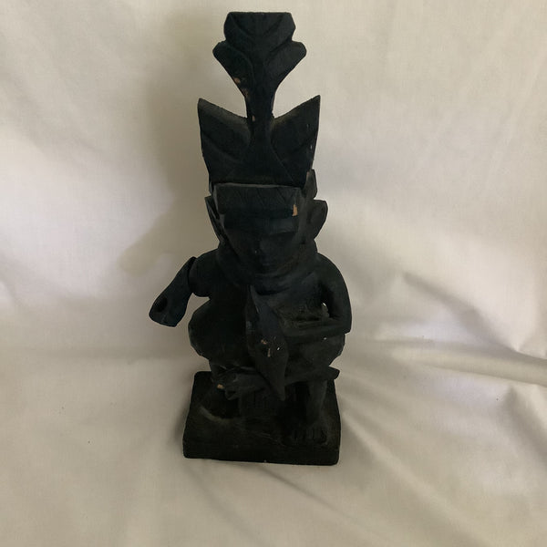 Vintage Mesoamerican Wood Carving Statue