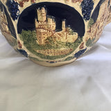 Vintage Gerz German Castle 10 pc Punch Bowl Set