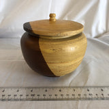 Brown and Beige Bowl with Lid