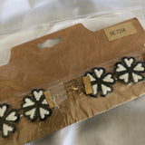 Black/White Floral Choker Necklace