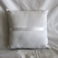 White Floral Embroidery Pillow