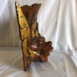 Colorful Painted Wood Dragon Mask- Made In Indonesia