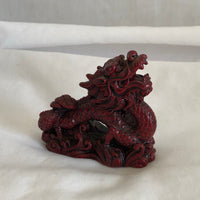 Small Chinese Fengshui Red Dragon Sculpture