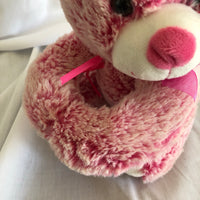 Pink Teddy Bear Plush for Vase