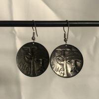 Viking Face Dangle Earrings