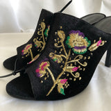 Black Embroidered Heels - Urban Outfitters - Women’s Size 8