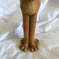 Hardcarved Tall Bear Wood Sculpture