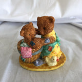 Mama Bear Bathing Baby Bear Figurine