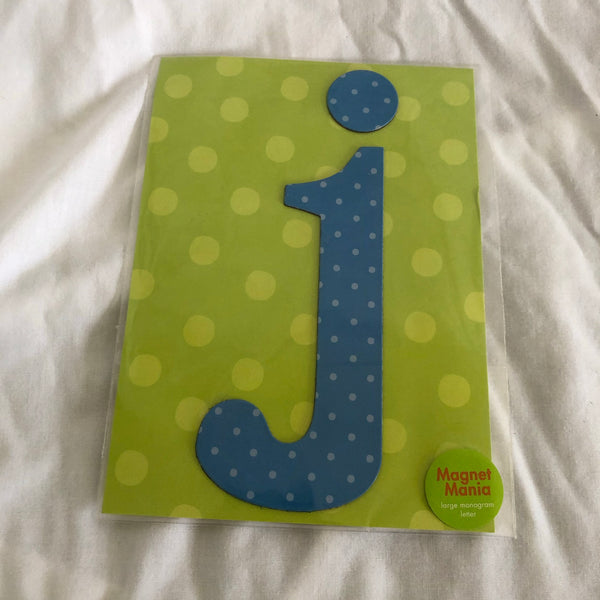 Large Monogram Magnet Letter J