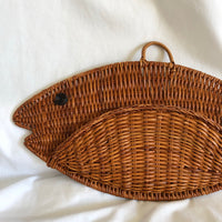 Straw Fish Hanging Wall Pocket