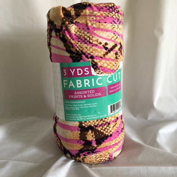 3 Yards of Fabric - Pink And Black Pattern