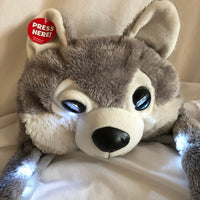 Night Eyes Wolf Beanie with Flashlight LED Eyes