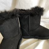 Children’s Place Black Fur Boots - Toddler Size 4